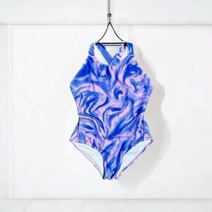 🌻Z BY ZELLA GIRL Purple  One Piece Swimsuit Girl's Size 10